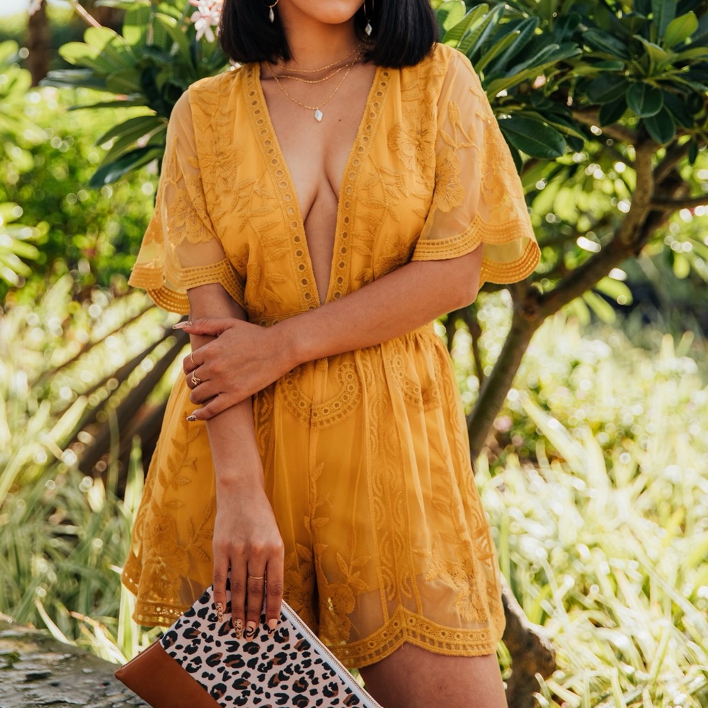 Wild Honey Lace Romper